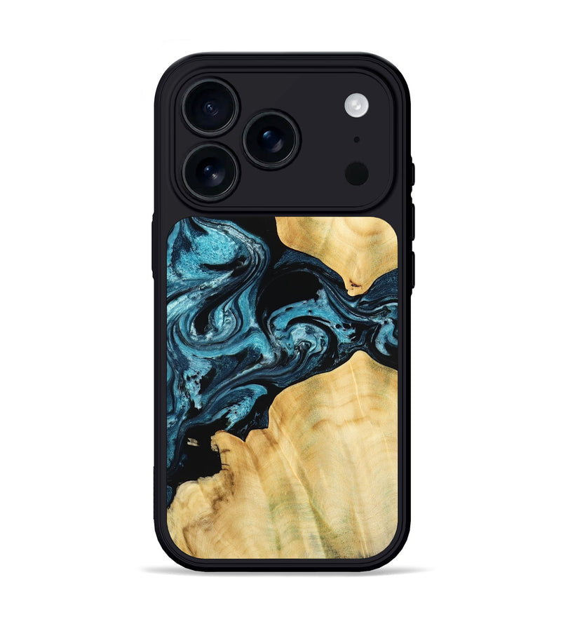 iPhone 17 Pro Wood Phone Case - Kylah (Blue, 779641)