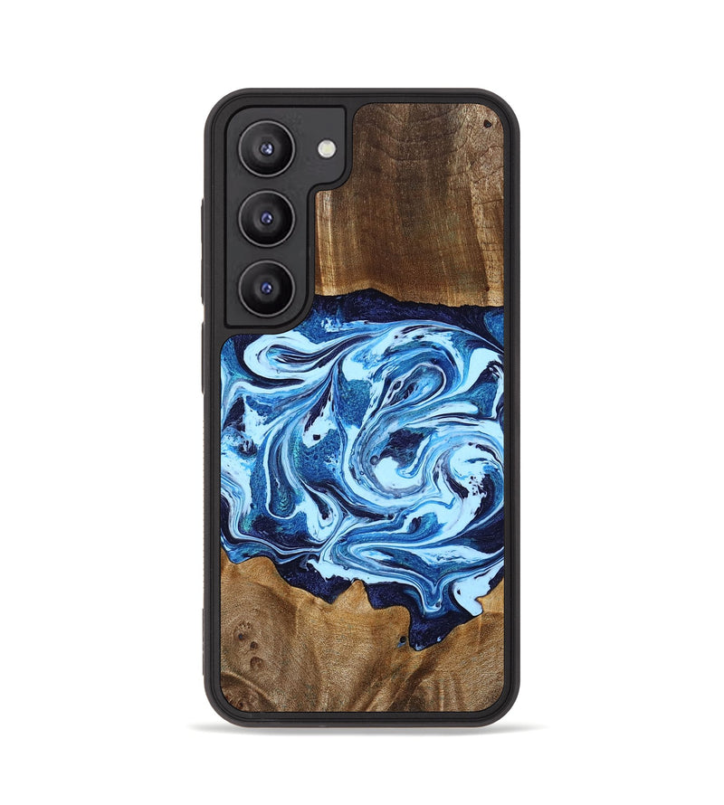 Galaxy S23 Wood Phone Case - Stefani (Blue, 780055)