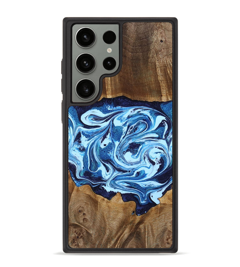 Galaxy S23 Ultra Wood Phone Case - Stefani (Blue, 780055)