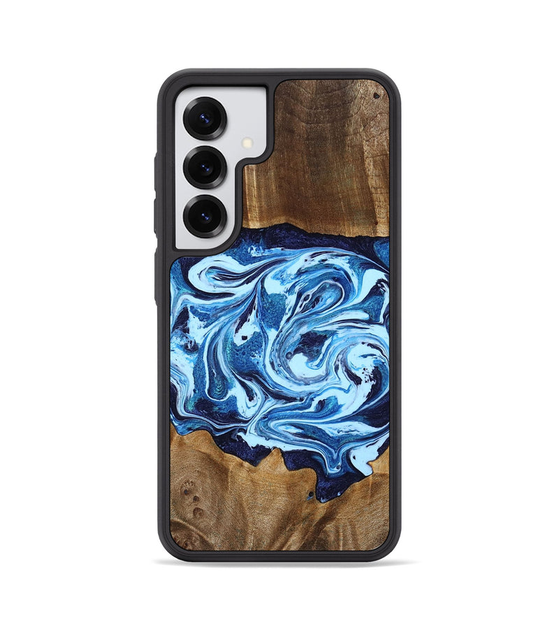 Galaxy S25 Wood Phone Case - Stefani (Blue, 780055)