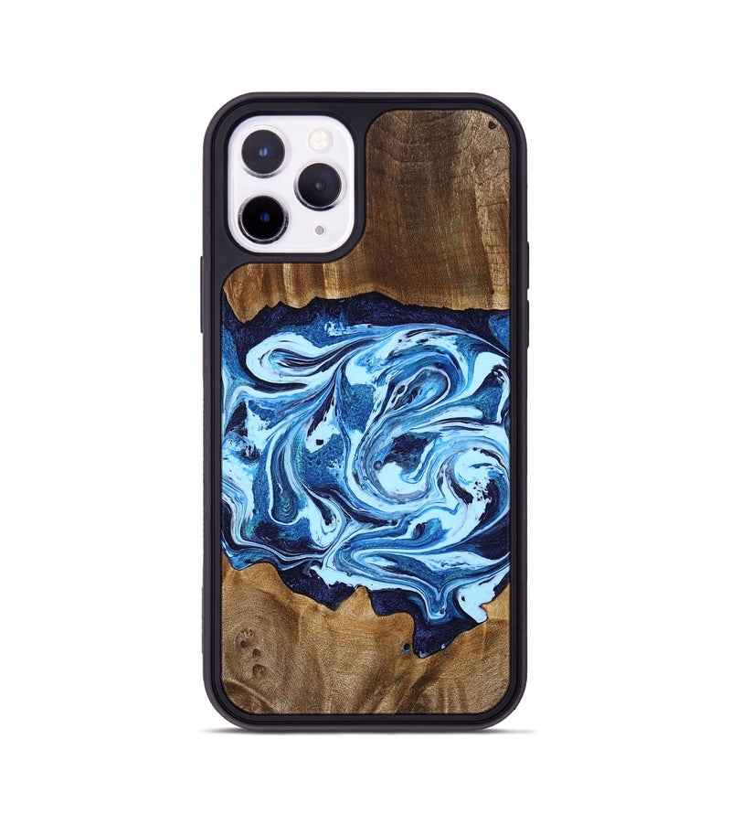 iPhone 11 Pro Wood Phone Case - Stefani (Blue, 780055)