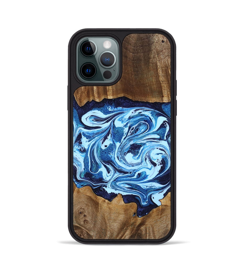iPhone 12 Pro Wood Phone Case - Stefani (Blue, 780055)