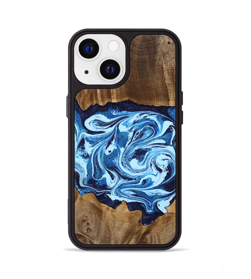 iPhone 13 Wood Phone Case - Stefani (Blue, 780055)