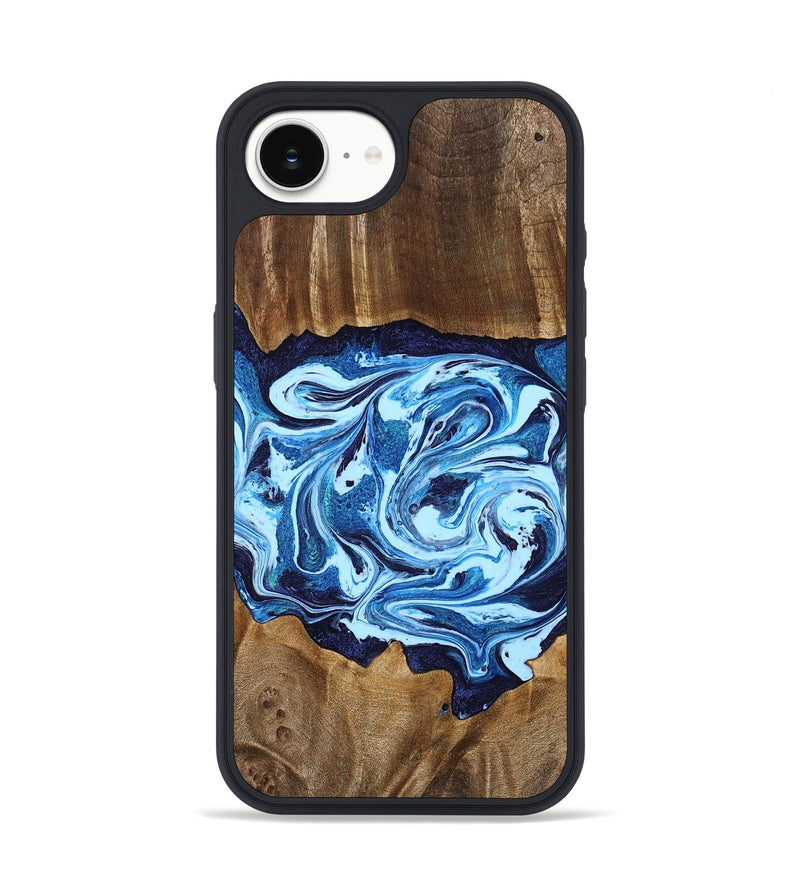 iPhone 16e Wood Phone Case - Stefani (Blue, 780055)