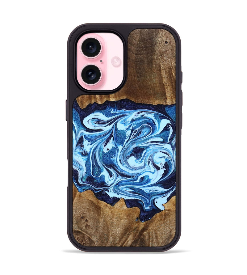 iPhone 17 Wood Phone Case - Stefani (Blue, 780055)