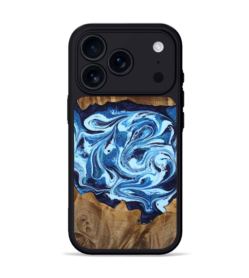 iPhone 17 Pro Wood Phone Case - Stefani (Blue, 780055)