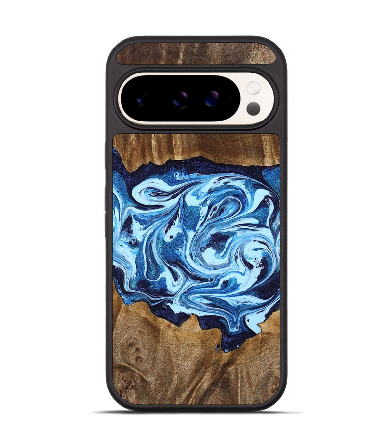 Pixel 9 Pro Wood Phone Case - Stefani (Blue, 780055)