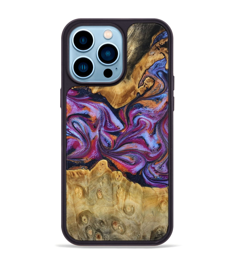iPhone 14 Pro Max Wood Phone Case - Elma (Blue, 780057)