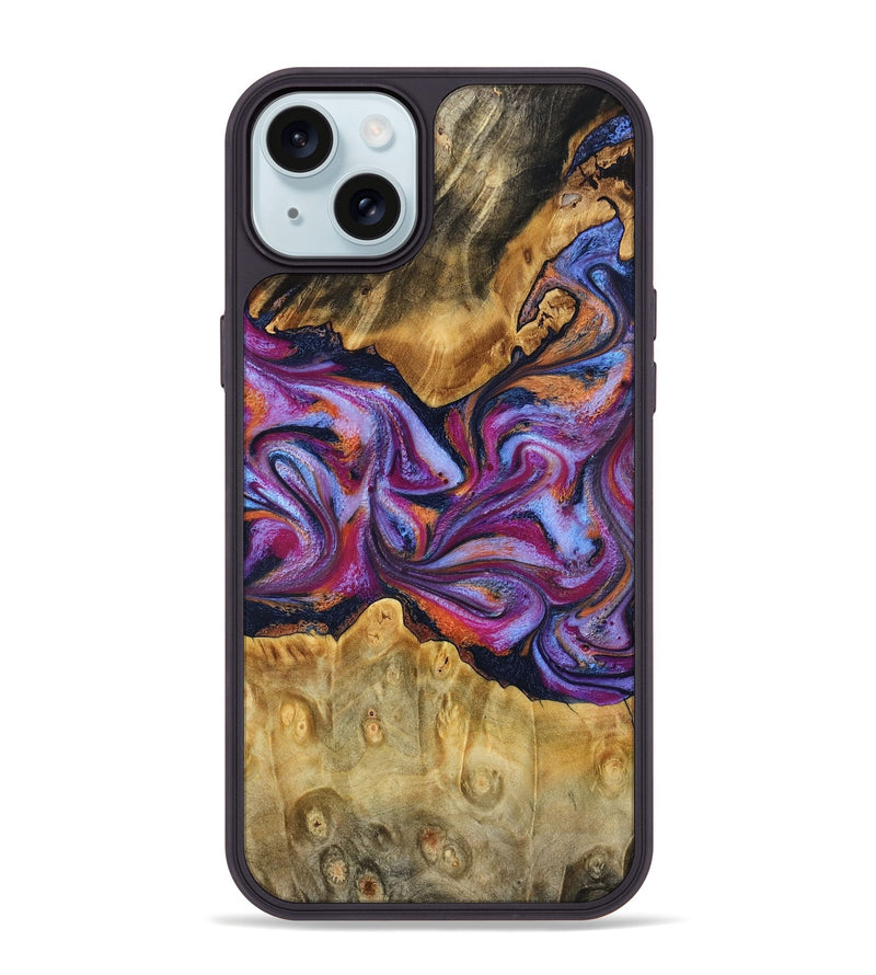 iPhone 15 Plus Wood Phone Case - Elma (Blue, 780057)