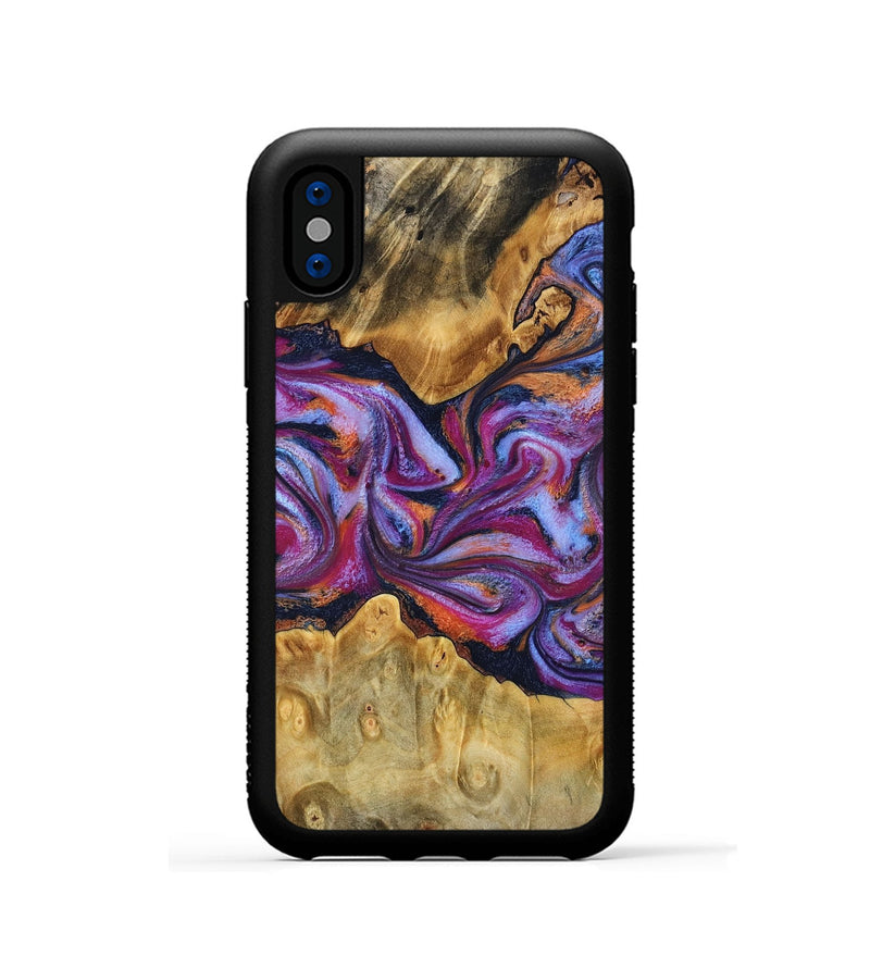 iPhone Xs Wood Phone Case - Elma (Blue, 780057)