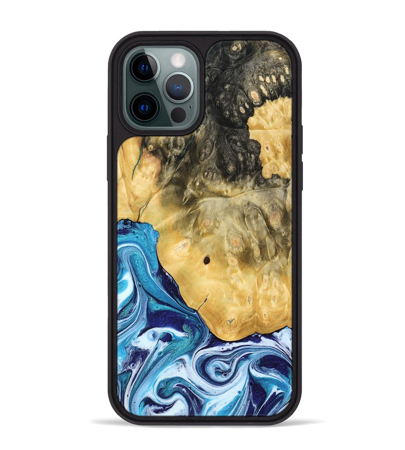 iPhone 12 Pro Max Wood Phone Case - Kianna (Blue, 780060)