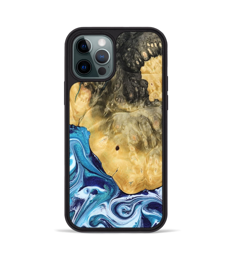 iPhone 12 Pro Wood Phone Case - Kianna (Blue, 780060)
