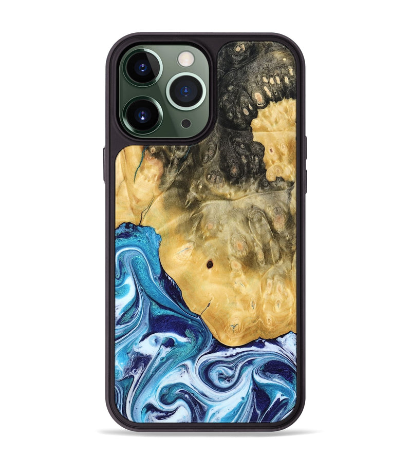 iPhone 13 Pro Max Wood Phone Case - Kianna (Blue, 780060)