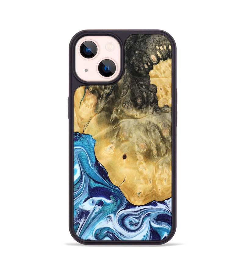 iPhone 14 Wood Phone Case - Kianna (Blue, 780060)