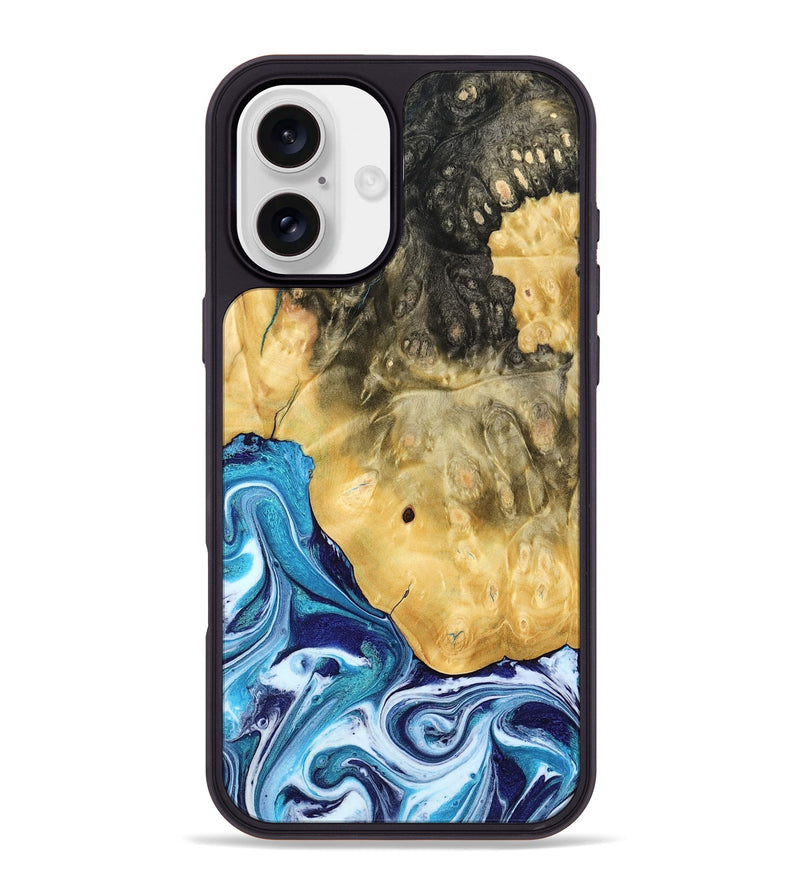 iPhone 16 Plus Wood Phone Case - Kianna (Blue, 780060)