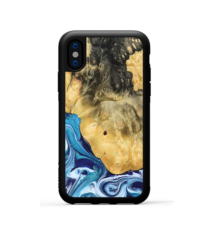 iPhone Xs Wood Phone Case - Kianna (Blue, 780060)