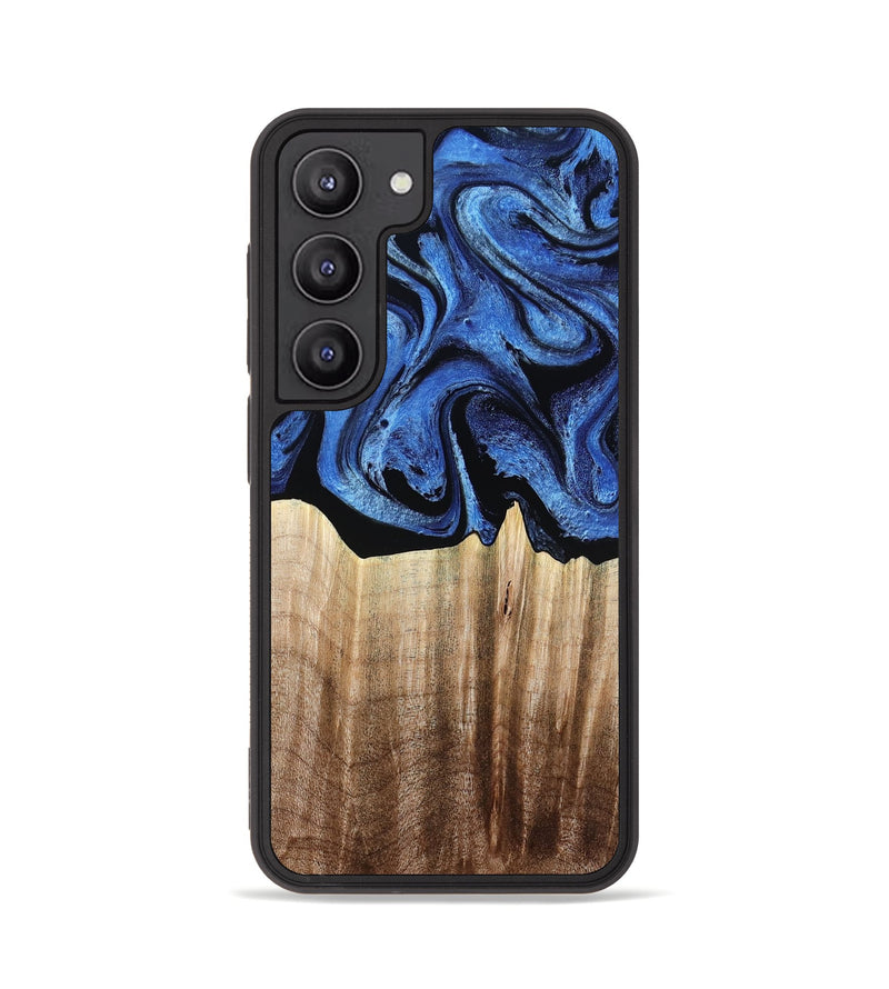 Galaxy S23 Wood Phone Case - Neo (Blue, 780062)