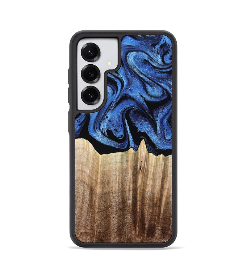 Galaxy S25 Wood Phone Case - Neo (Blue, 780062)