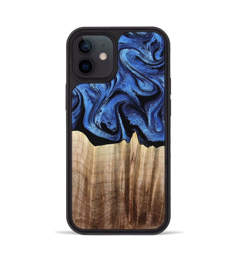 iPhone 12 Wood Phone Case - Neo (Blue, 780062)