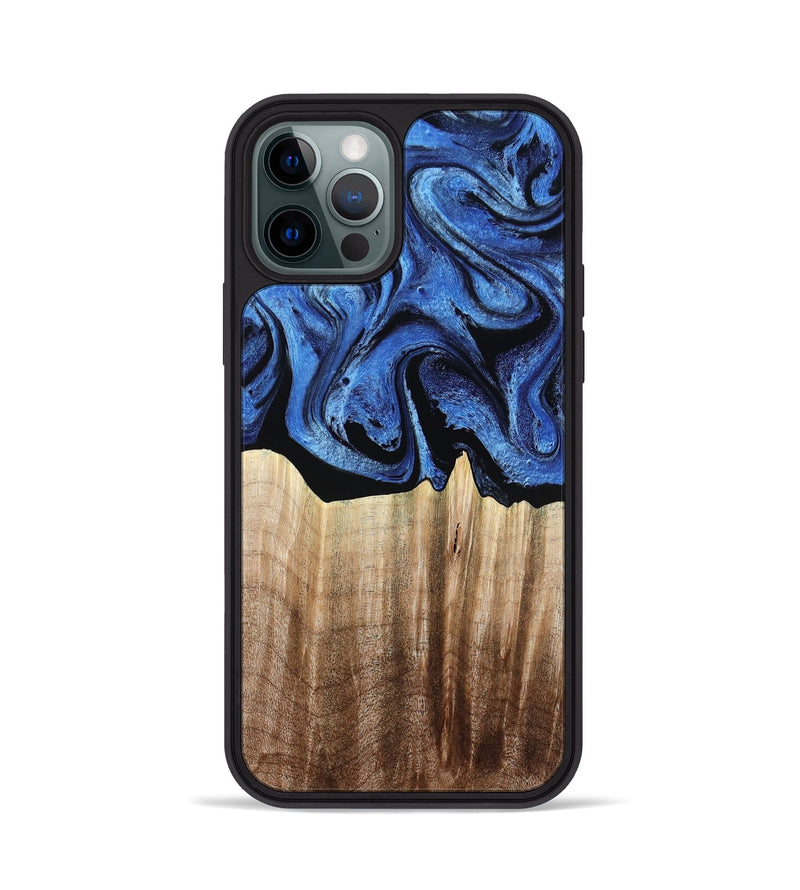 iPhone 12 Pro Wood Phone Case - Neo (Blue, 780062)