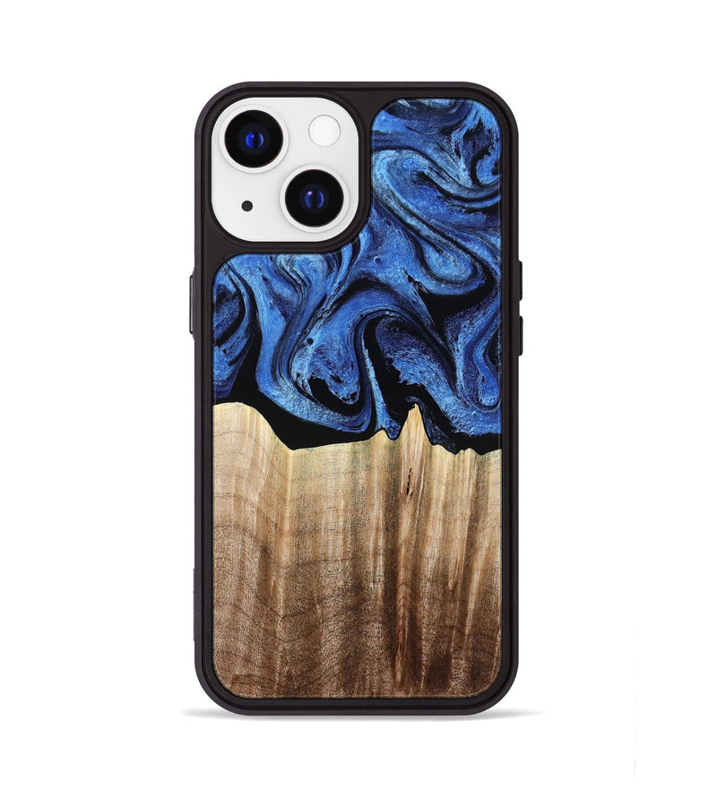 iPhone 13 Wood Phone Case - Neo (Blue, 780062)