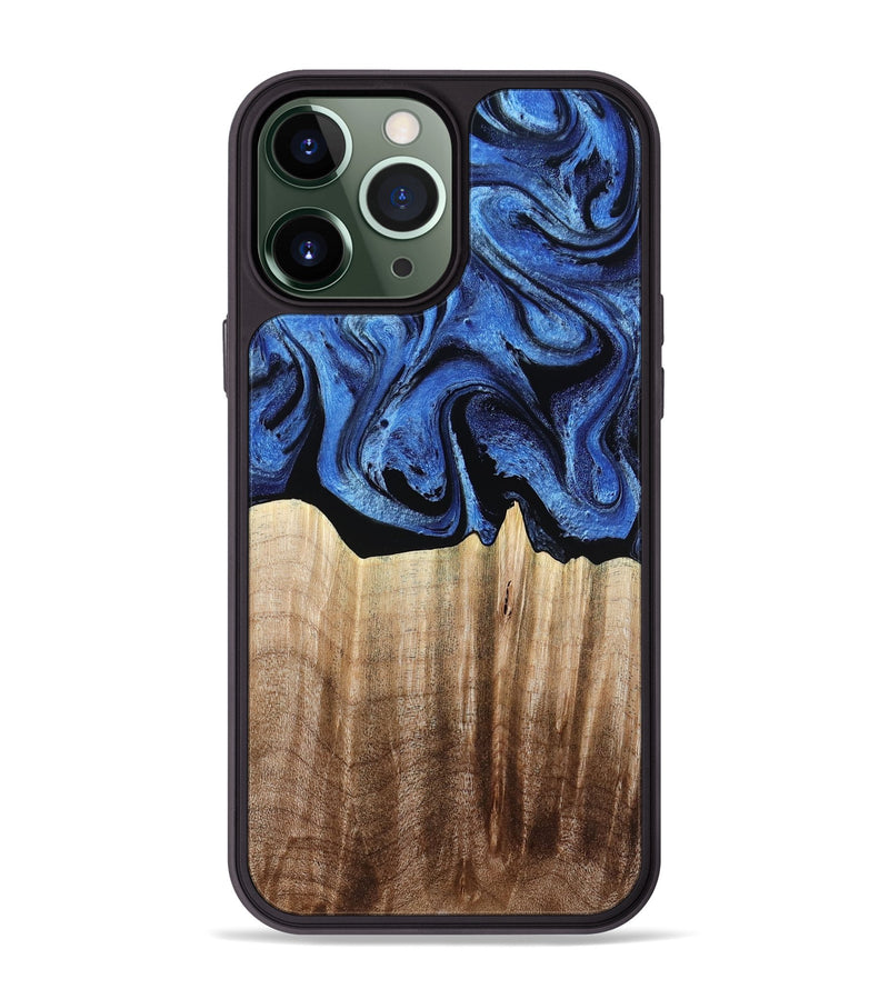 iPhone 13 Pro Max Wood Phone Case - Neo (Blue, 780062)