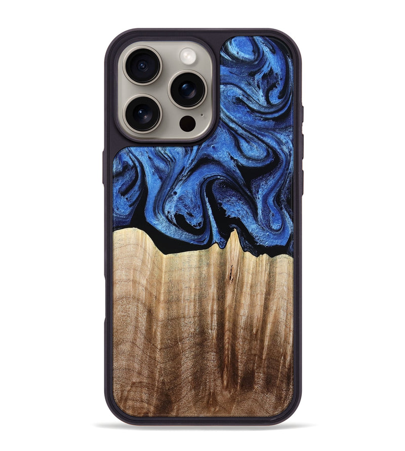 iPhone 16 Pro Max Wood Phone Case - Neo (Blue, 780062)