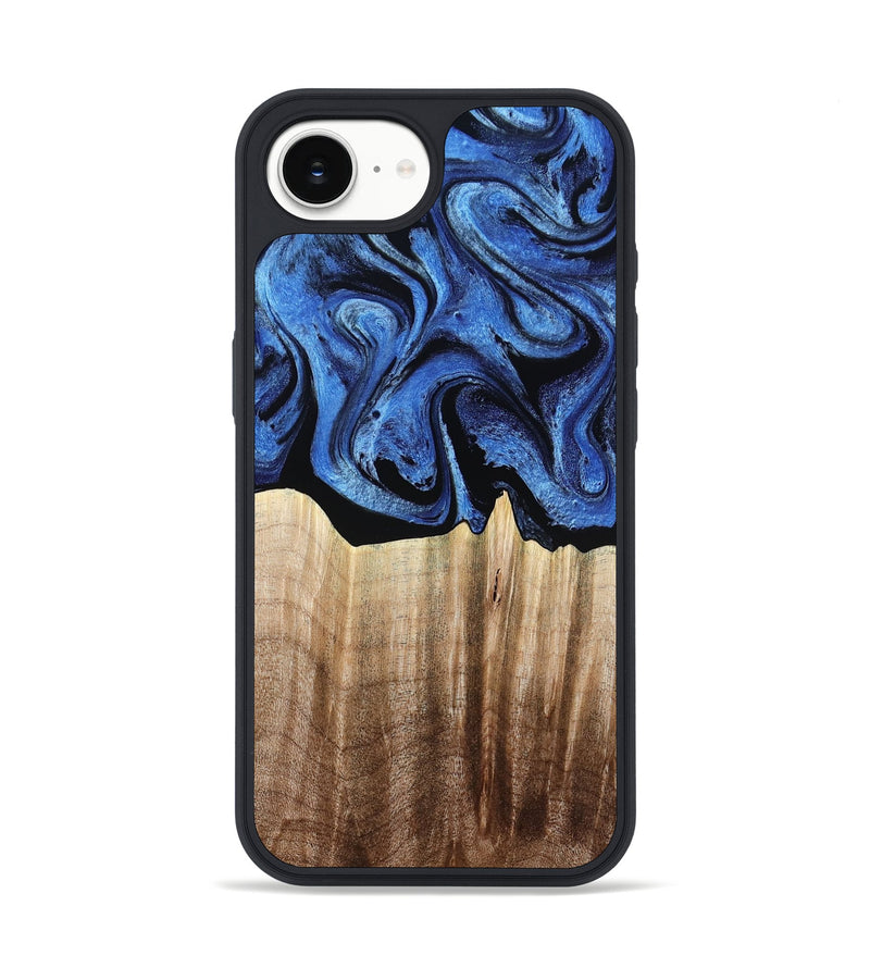 iPhone 16e Wood Phone Case - Neo (Blue, 780062)
