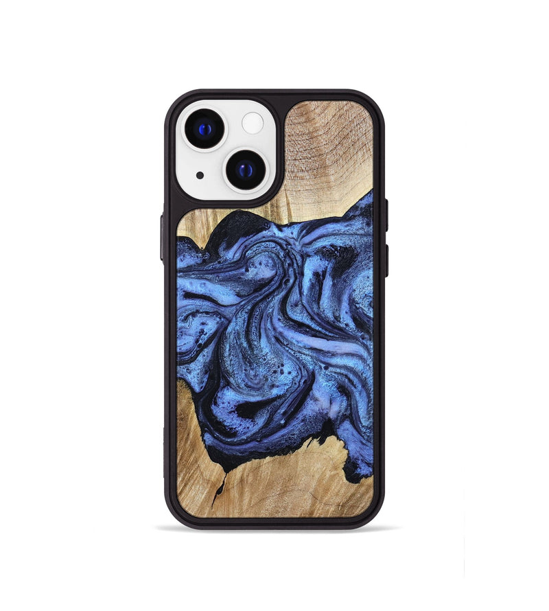 iPhone 13 mini Wood Phone Case - Adrien (Blue, 780066)