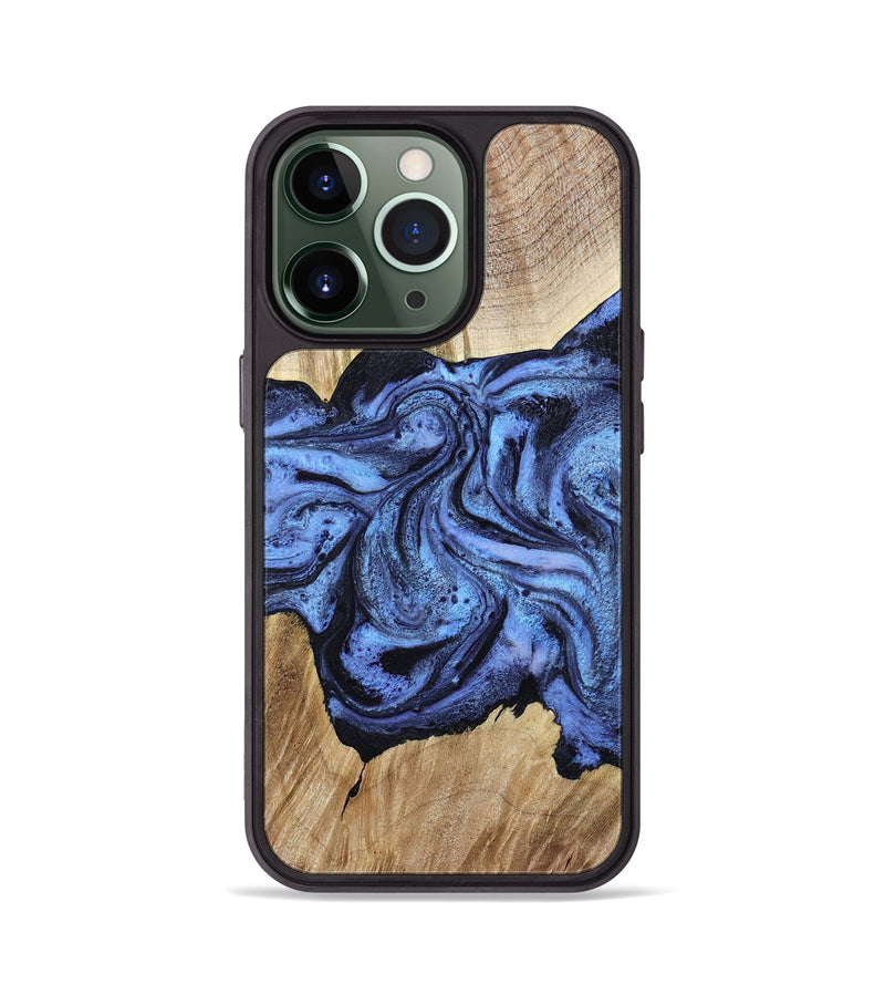 iPhone 13 Pro Wood Phone Case - Adrien (Blue, 780066)