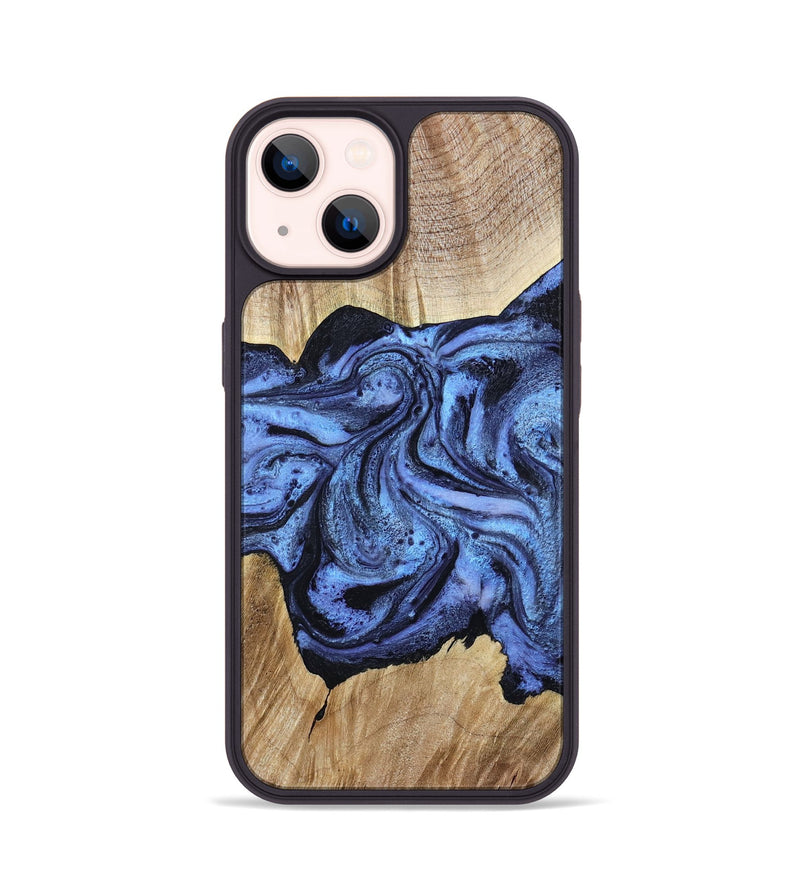 iPhone 14 Wood Phone Case - Adrien (Blue, 780066)