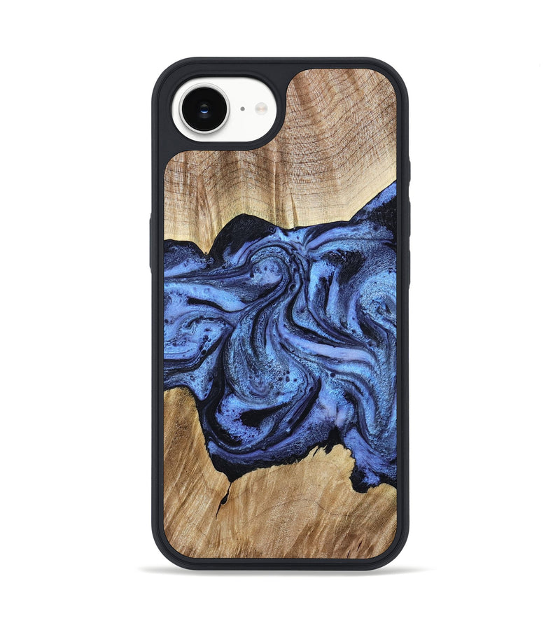 iPhone 16e Wood Phone Case - Adrien (Blue, 780066)