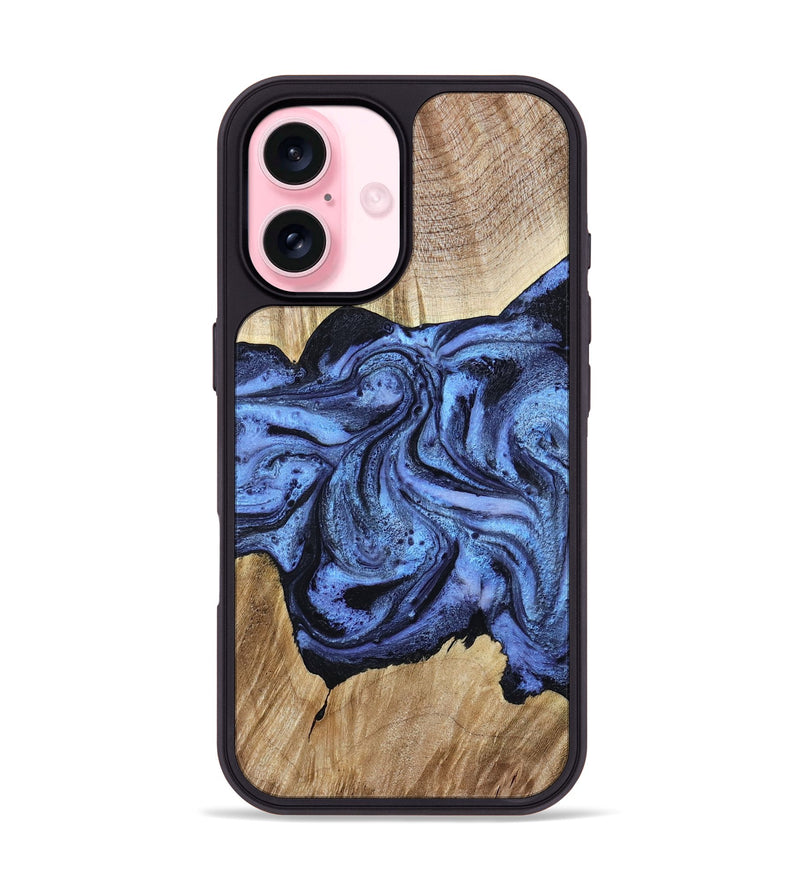 iPhone 17 Wood Phone Case - Adrien (Blue, 780066)