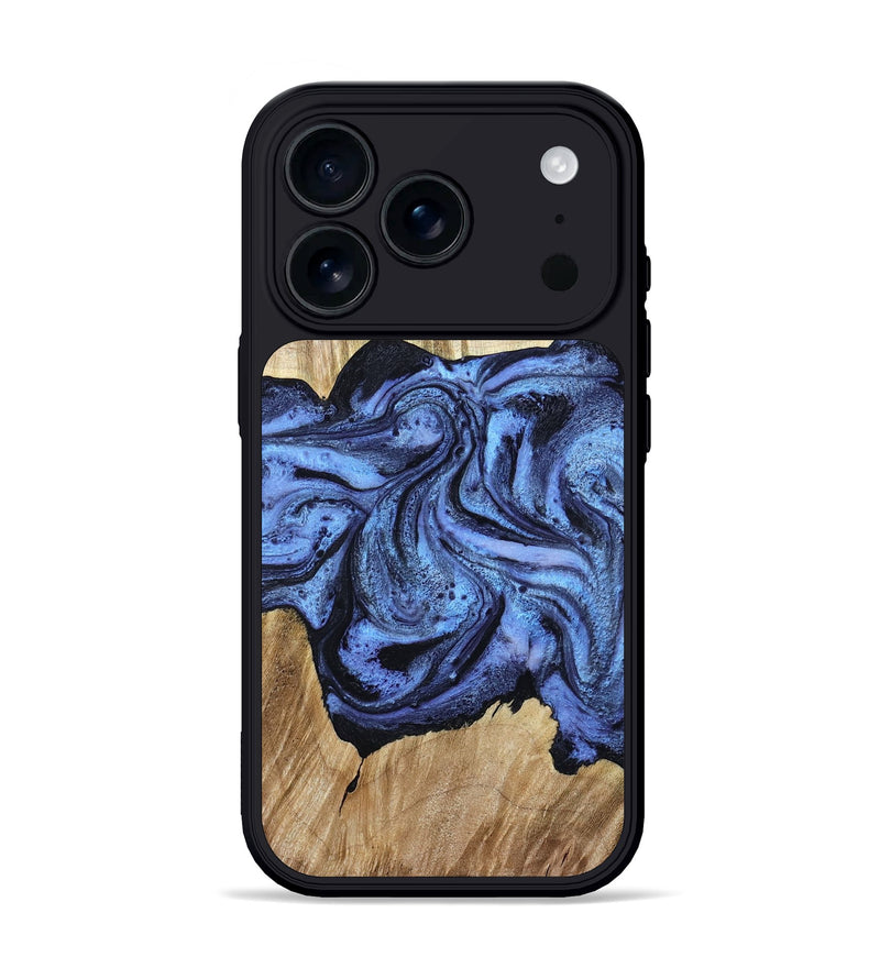 iPhone 17 Pro Wood Phone Case - Adrien (Blue, 780066)