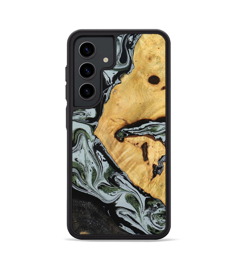 Galaxy S24 Wood Phone Case - Ezekiel (Black & White, 780071)