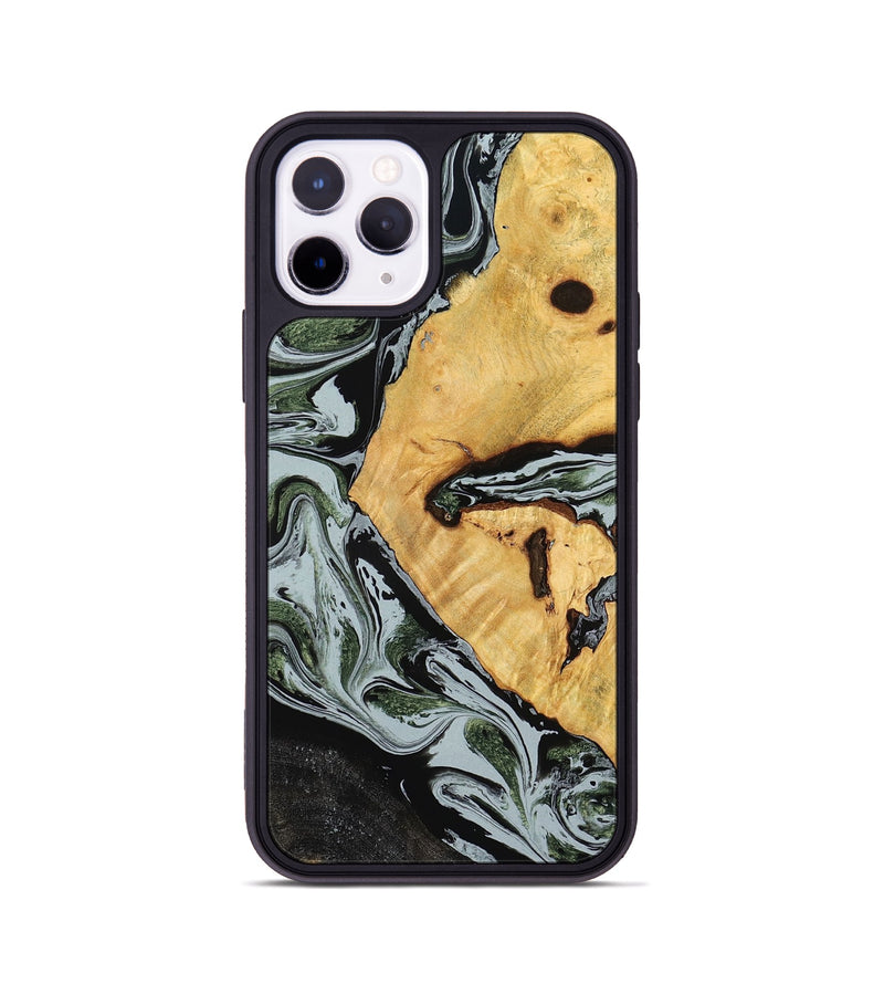 iPhone 11 Pro Wood Phone Case - Ezekiel (Black & White, 780071)