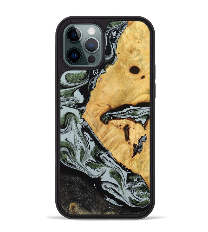 iPhone 12 Pro Max Wood Phone Case - Ezekiel (Black & White, 780071)