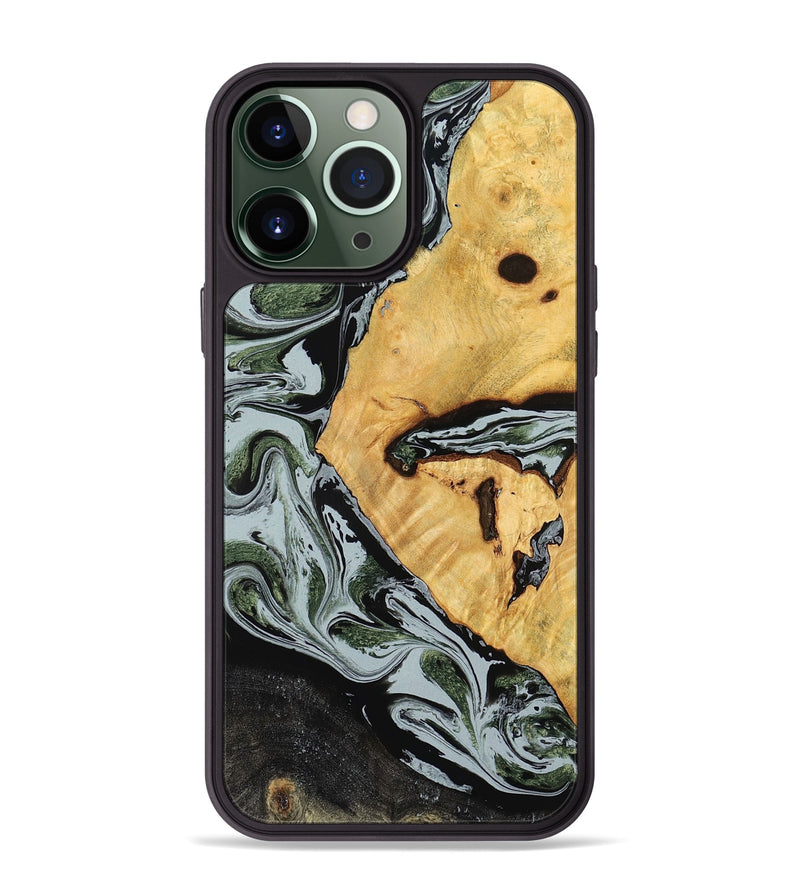 iPhone 13 Pro Max Wood Phone Case - Ezekiel (Black & White, 780071)