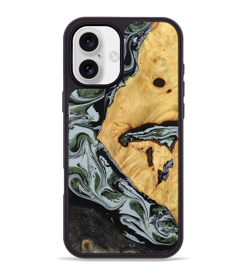 iPhone 16 Plus Wood Phone Case - Ezekiel (Black & White, 780071)