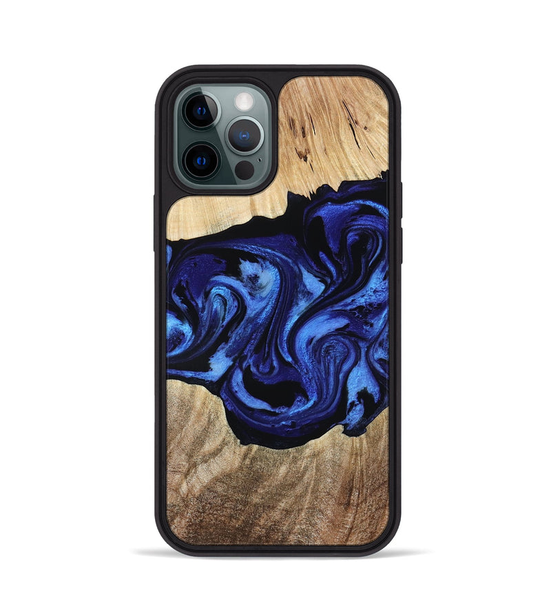 iPhone 12 Pro Wood Phone Case - Zhuri (Blue, 780087)
