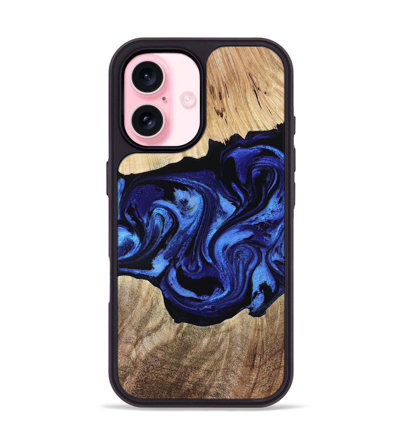 iPhone 17 Wood Phone Case - Zhuri (Blue, 780087)