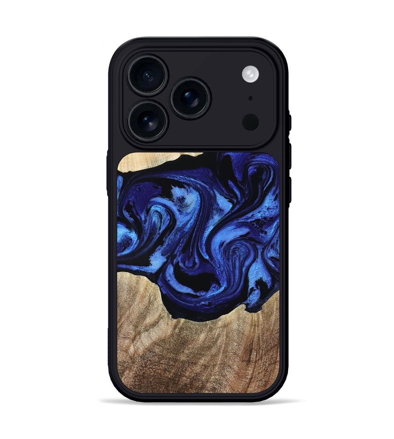 iPhone 17 Pro Wood Phone Case - Zhuri (Blue, 780087)