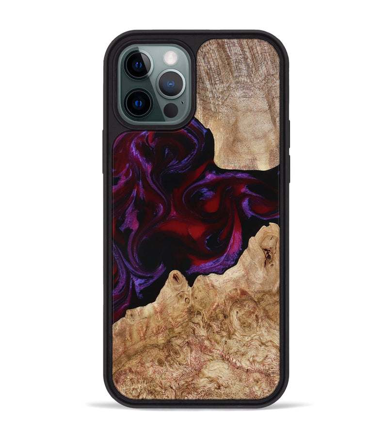 iPhone 12 Pro Max Wood Phone Case - Fabian (Red, 780128)