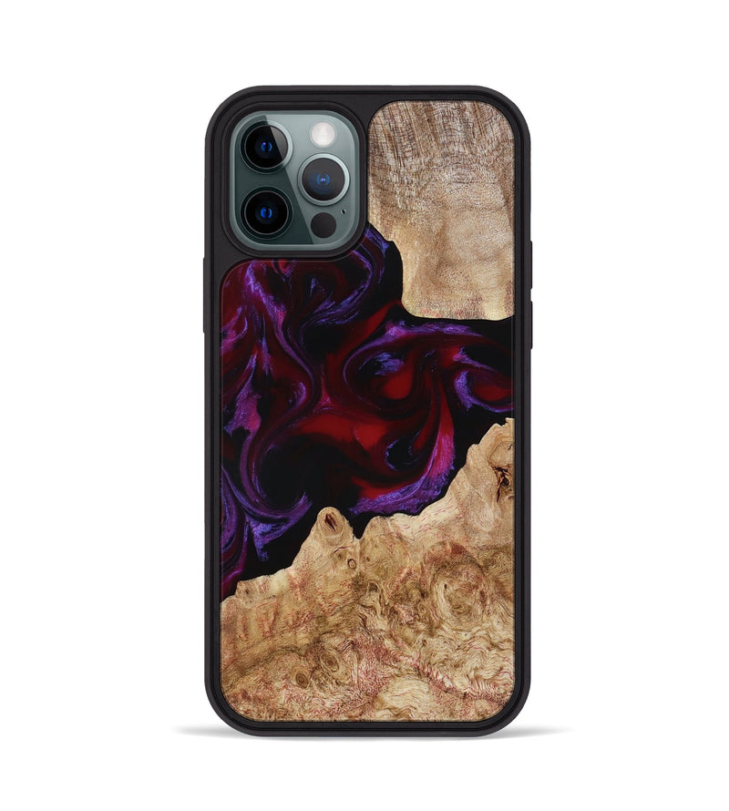 iPhone 12 Pro Wood Phone Case - Fabian (Red, 780128)