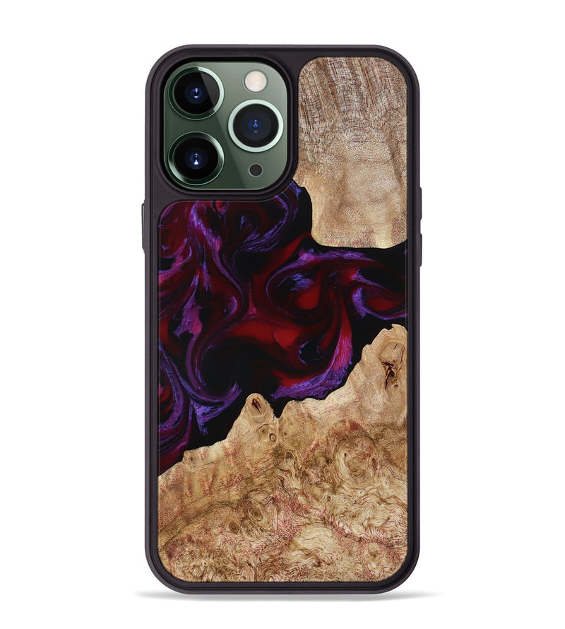 iPhone 13 Pro Max Wood Phone Case - Fabian (Red, 780128)