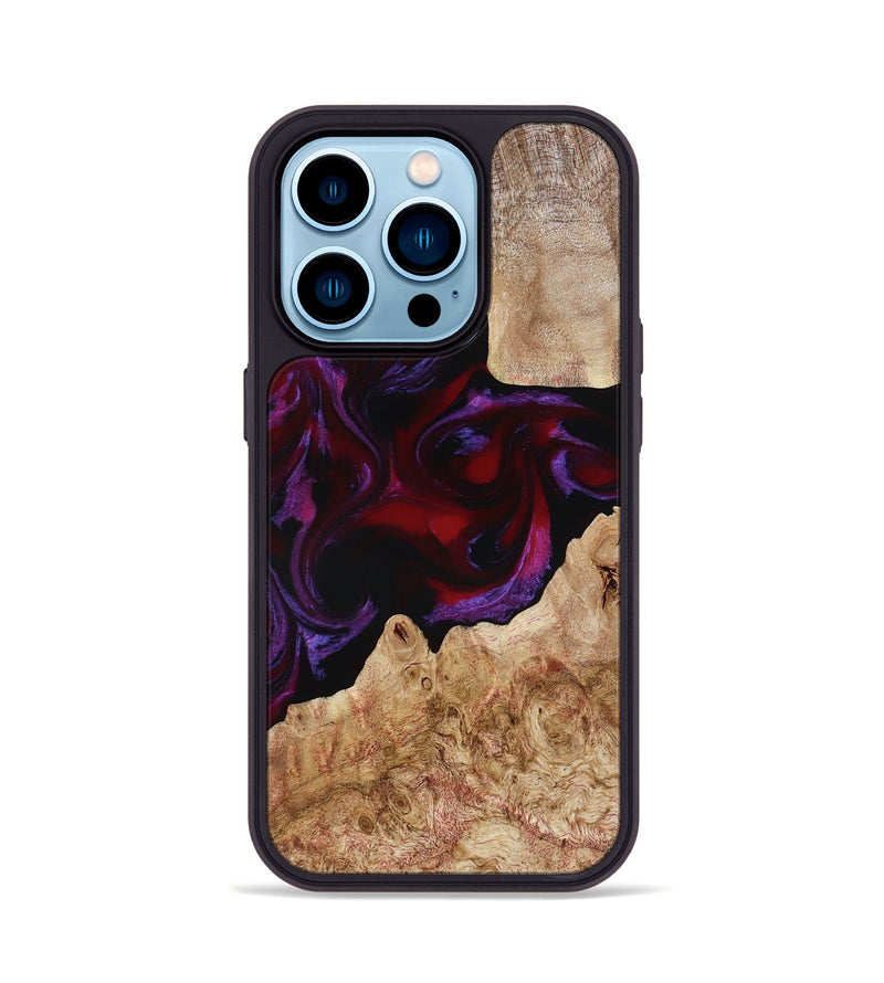 iPhone 14 Pro Wood Phone Case - Fabian (Red, 780128)