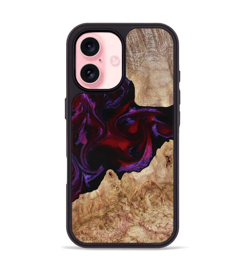 iPhone 16 Wood Phone Case - Fabian (Red, 780128)