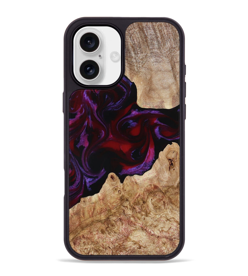 iPhone 16 Plus Wood Phone Case - Fabian (Red, 780128)