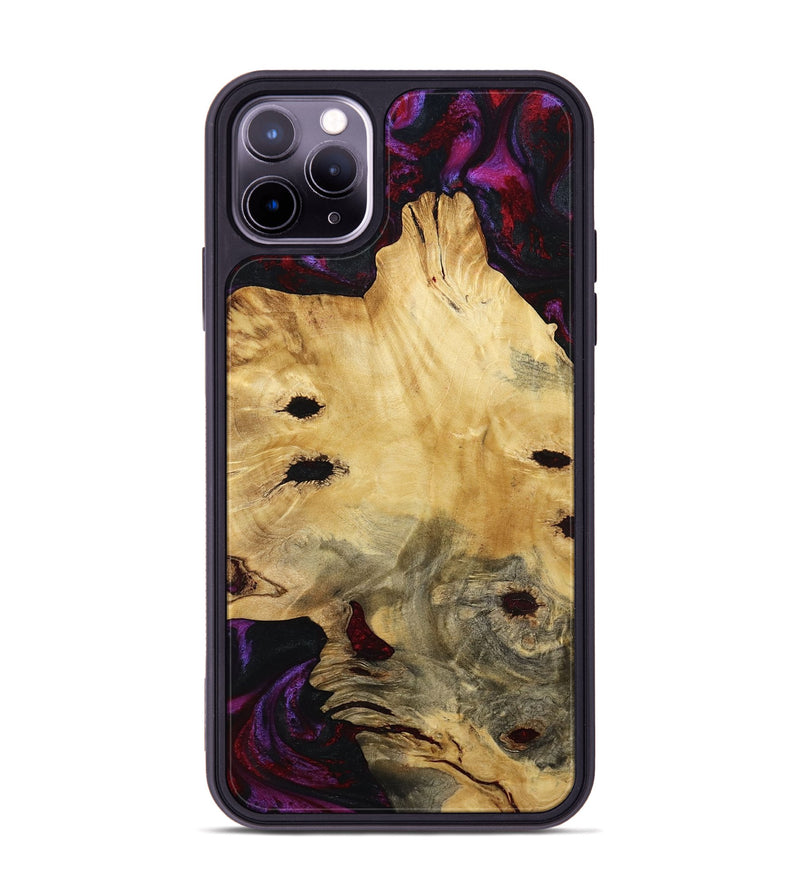 iPhone 11 Pro Max Wood Phone Case - Monte (Red, 780131)