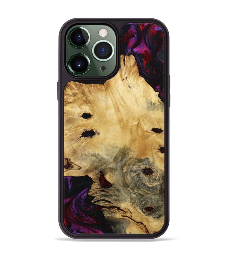 iPhone 13 Pro Max Wood Phone Case - Monte (Red, 780131)